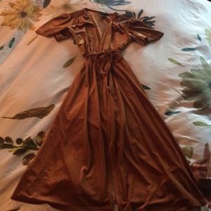 Velvet wrap around dress
